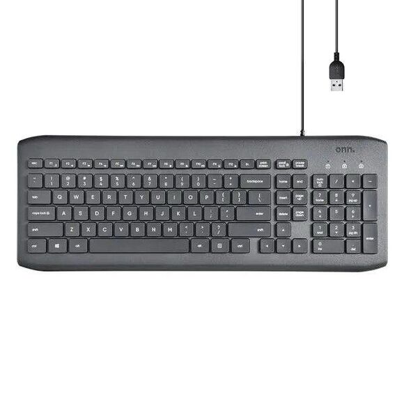 Surf‎ Onn USB Wired Full-size Computer Keyboard, 104-Keys, 5 ft cord - Picture 1 of 4